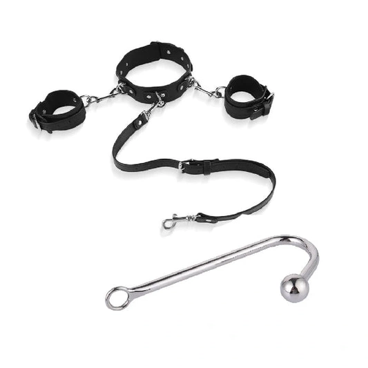 Hook Beaded Anal Cuffs and 5334 Collar Elegant with 0324